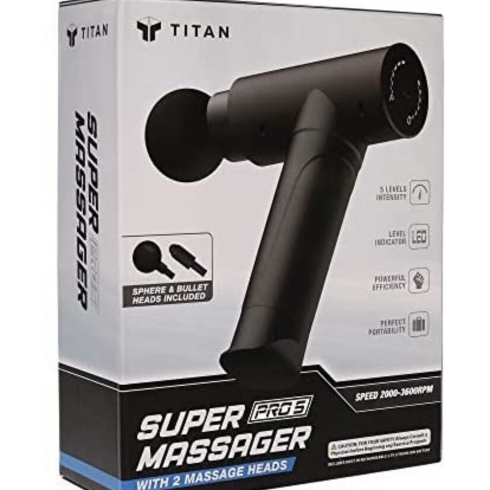 Titan Super Pro S Massager with Black Finish
